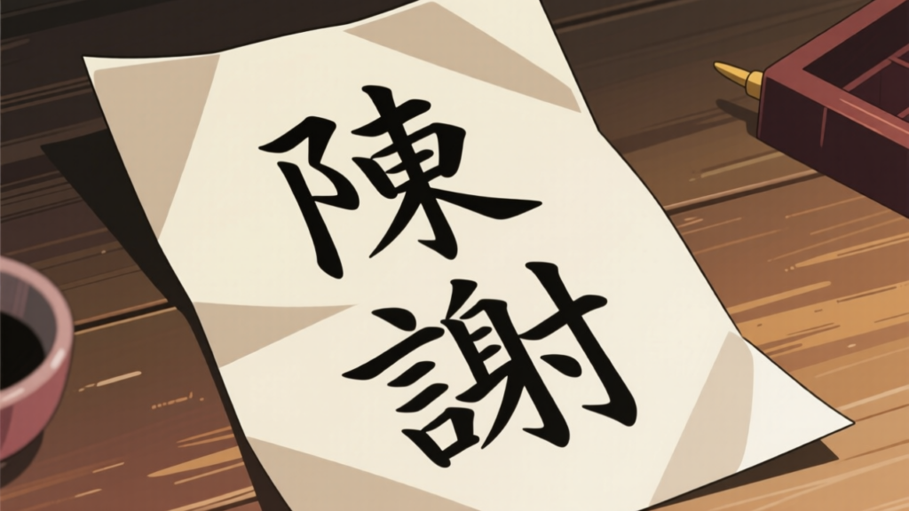 「陳謝」