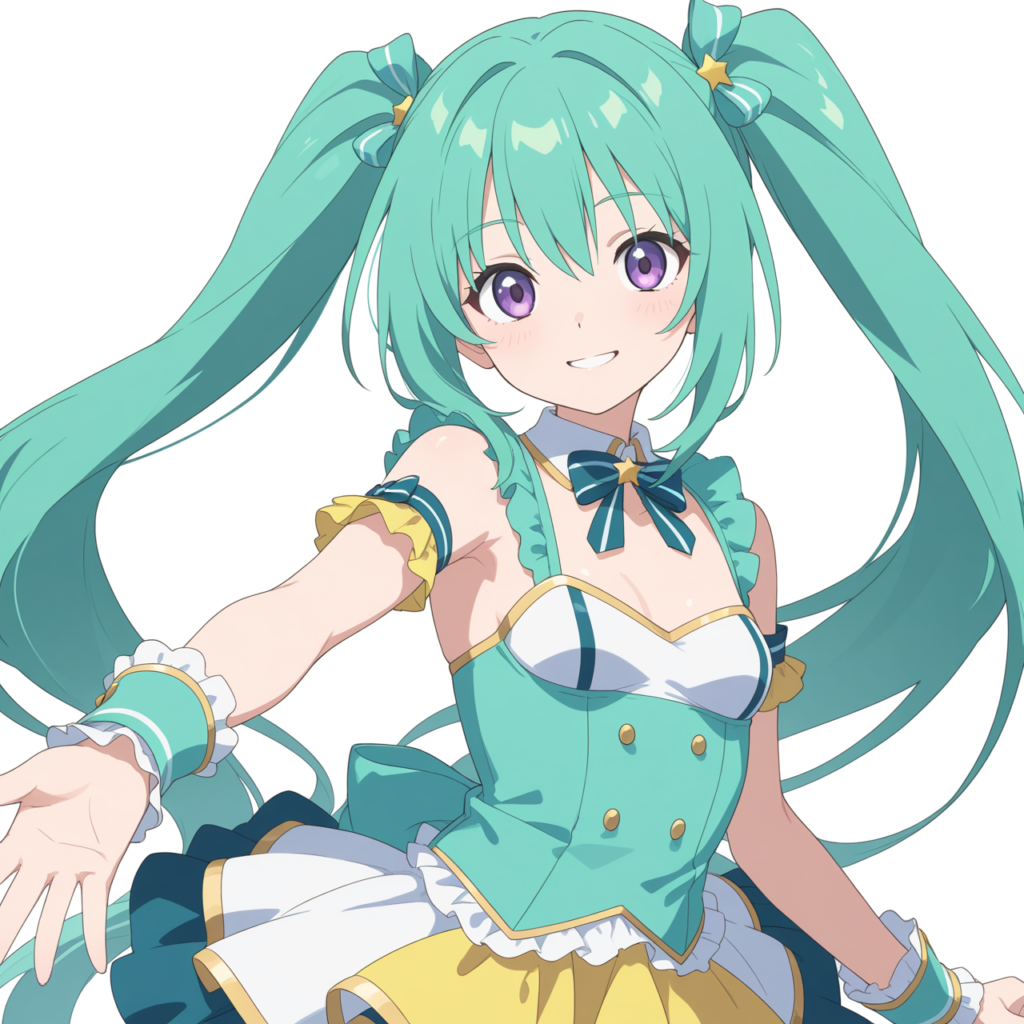 初音ミクに見えるキャラクター